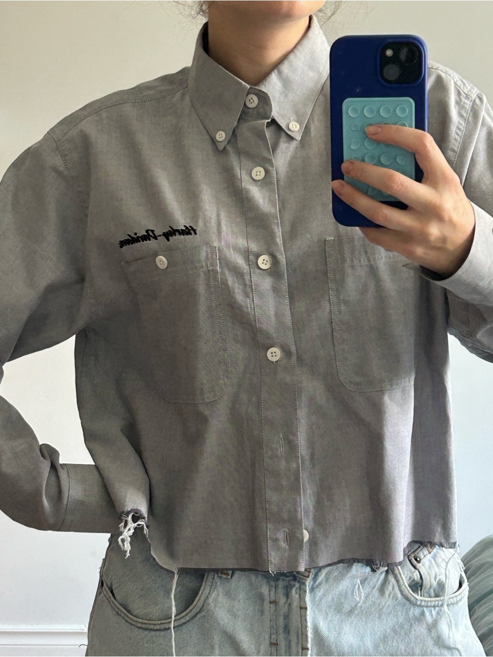Harley Davidson Grey Button Up